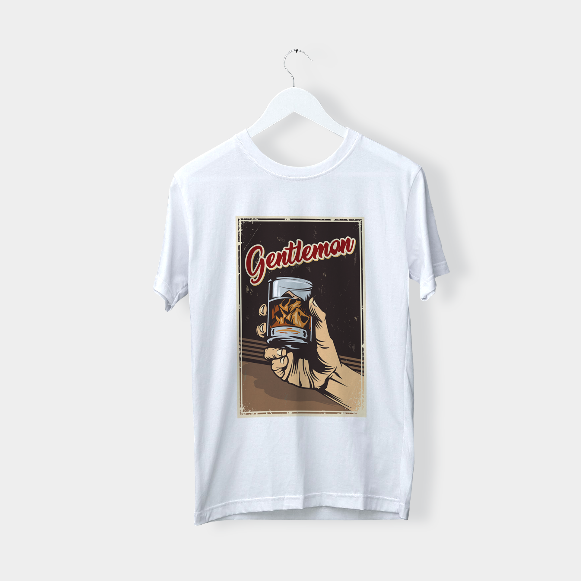 Men's Round neck  T-shirt, "Gentle Man" Printed Graphic Design T-shirt