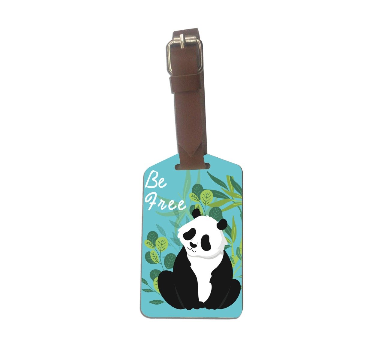 Be Free MDF Luggage Tag With Leatherette Strap