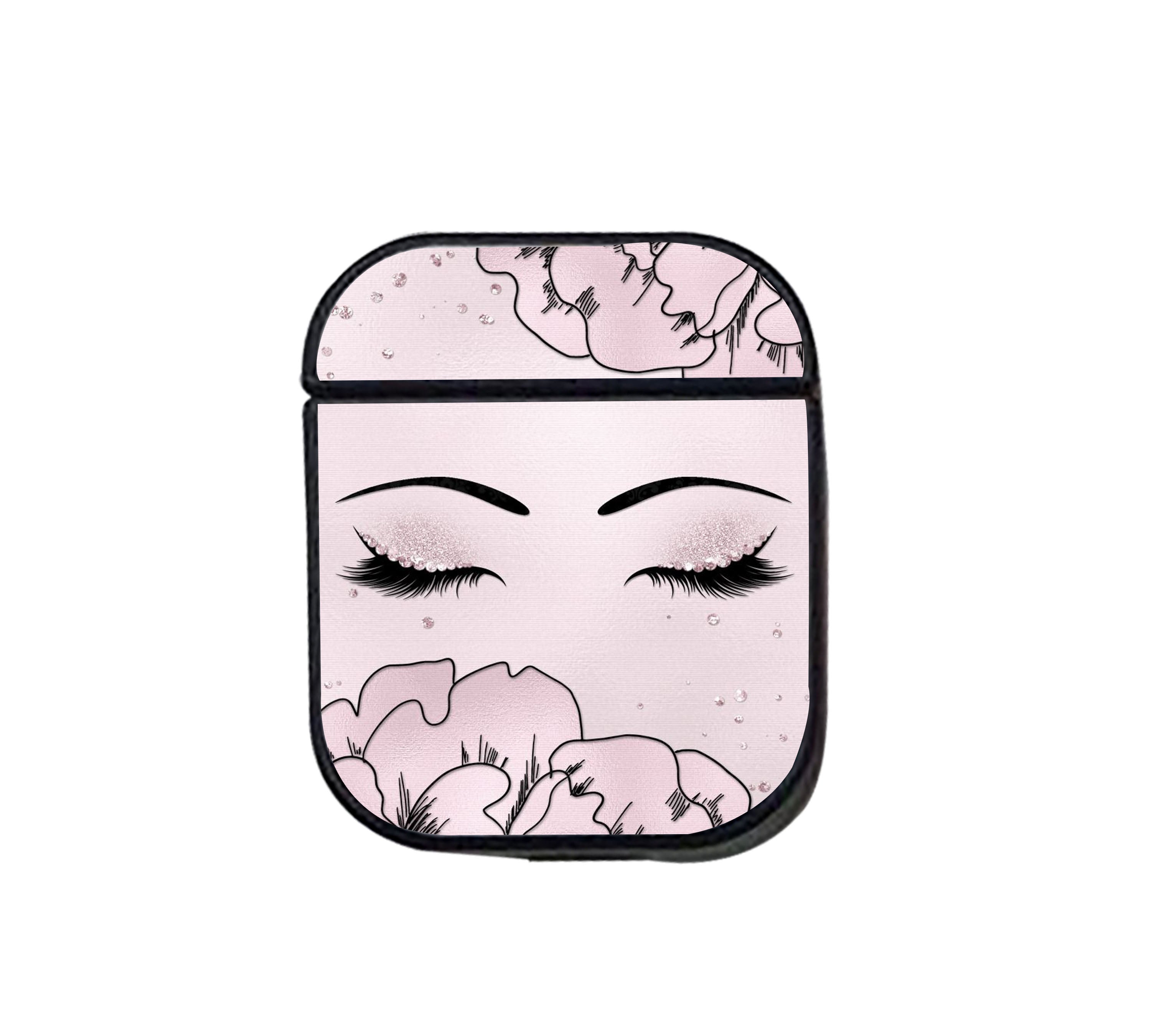 Beautiful Eyes And Floral Pattern Airpods Case