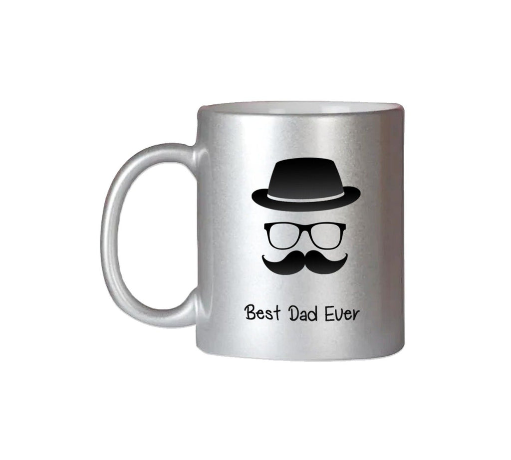 Best Dad Ever Silver Color Mug