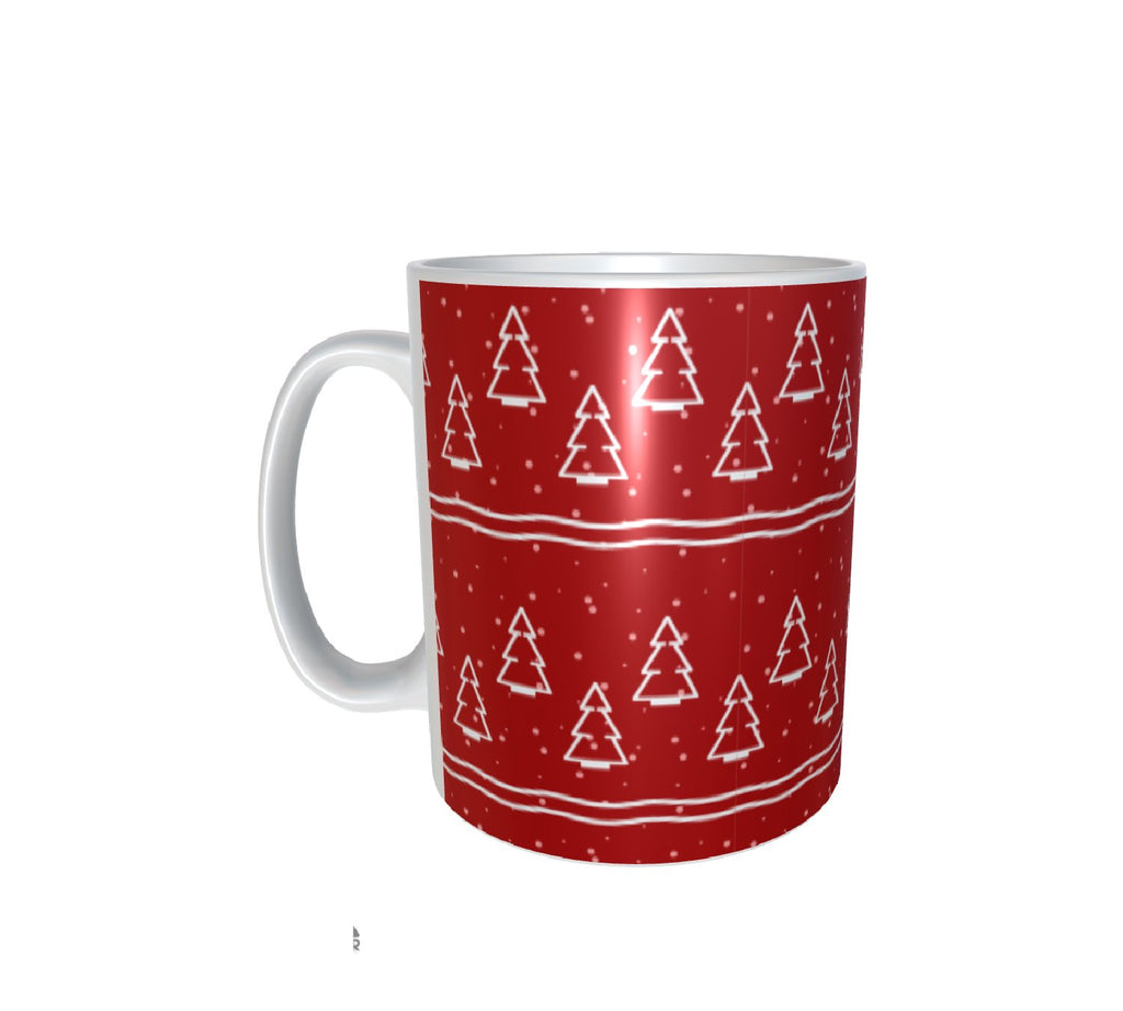 Christmas Trees Patterns White Mug 