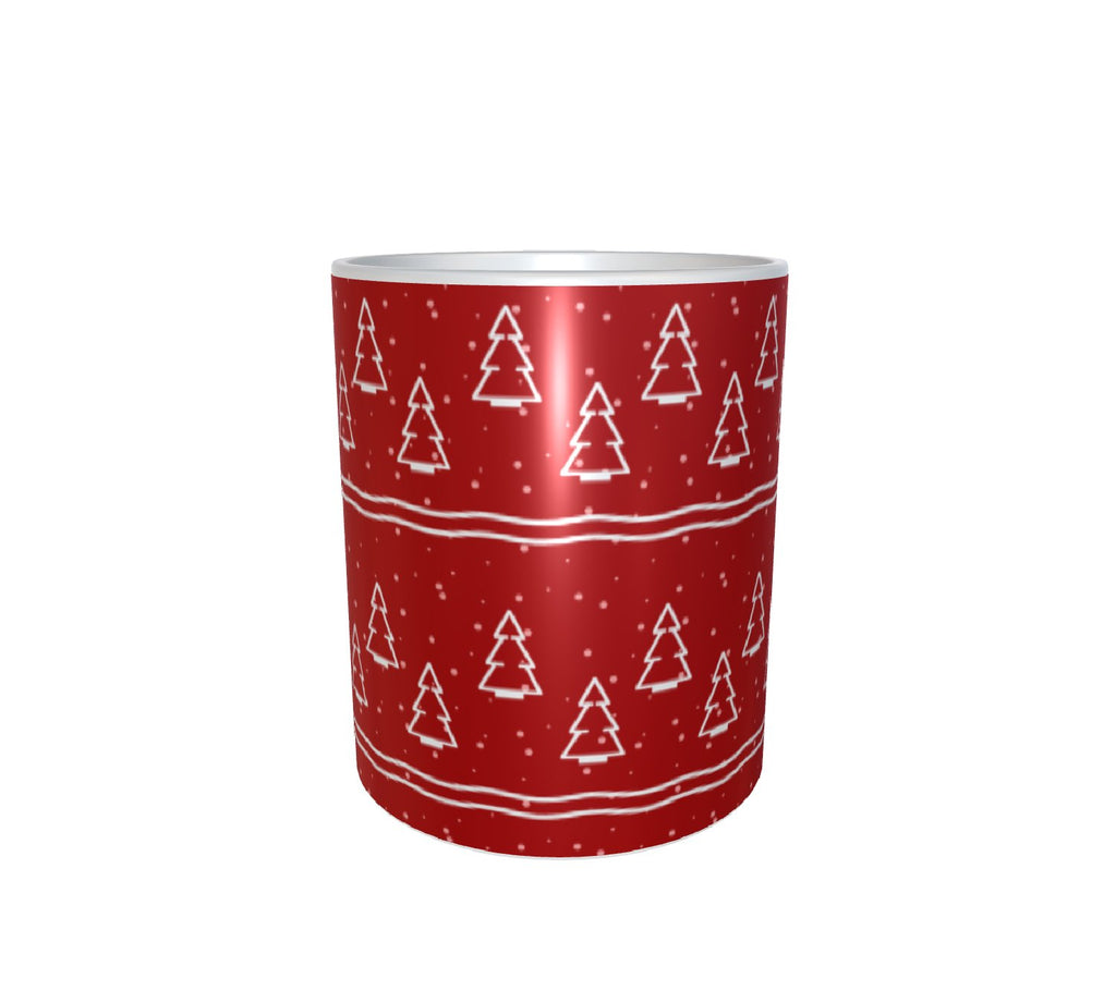 Christmas Trees Patterns White Mug 