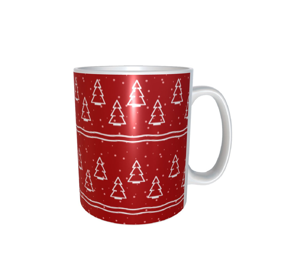 Christmas Trees Patterns White Mug 