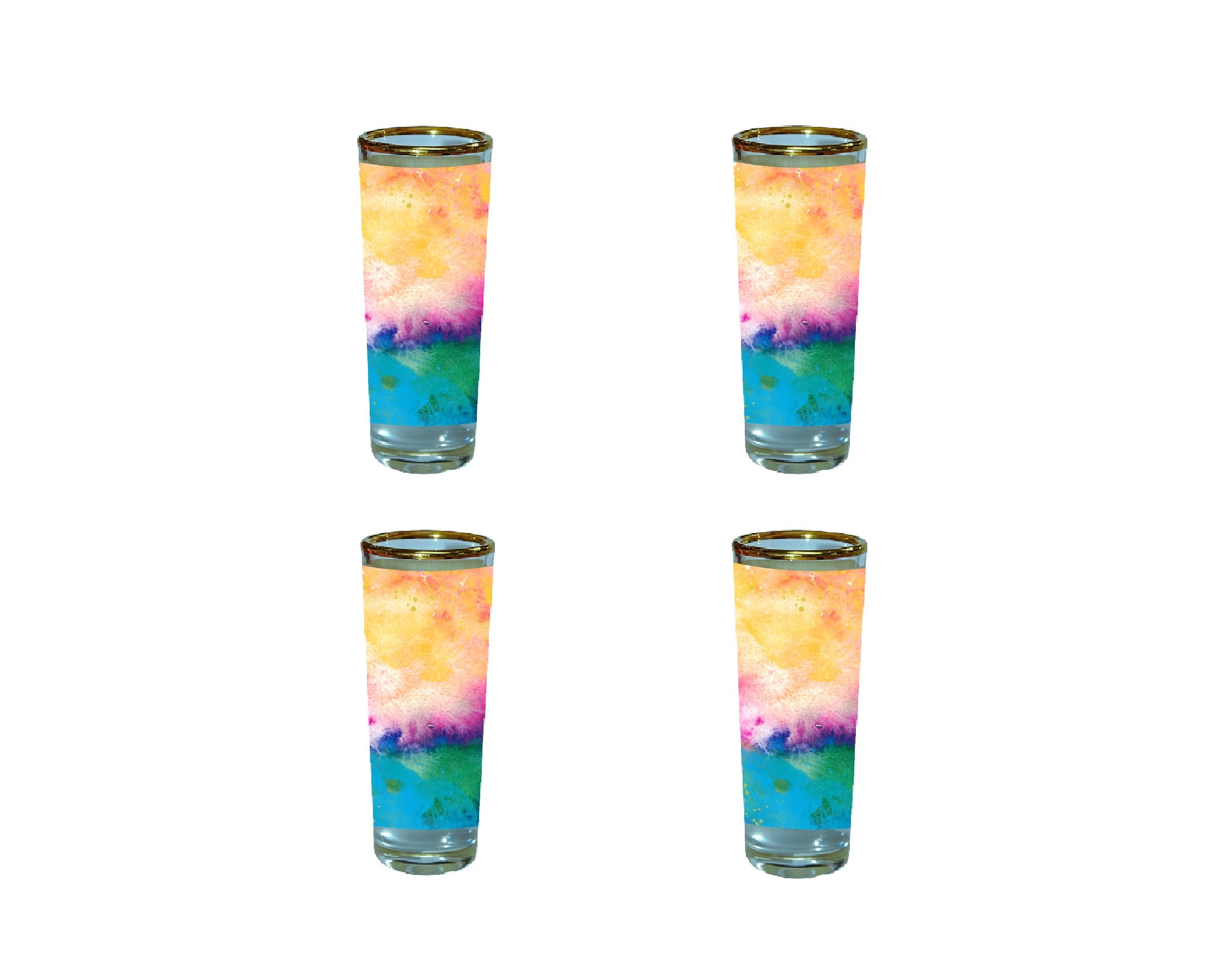 Set of 4 Colorful Shot Glass