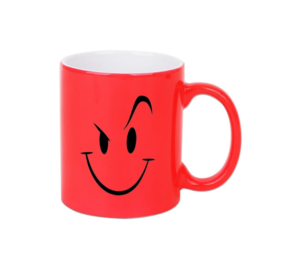 Crazy Smile Neon Orange Mug