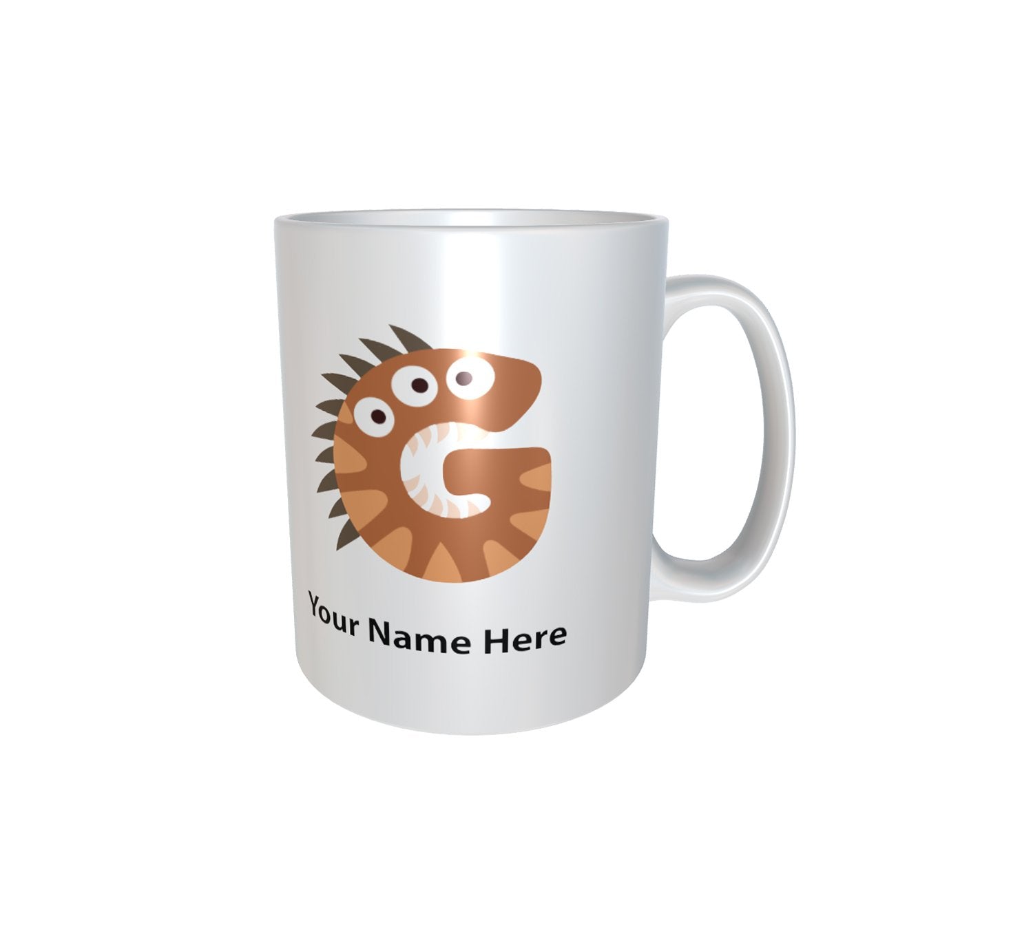 Cute Halloween Monster Alphabet White Mug