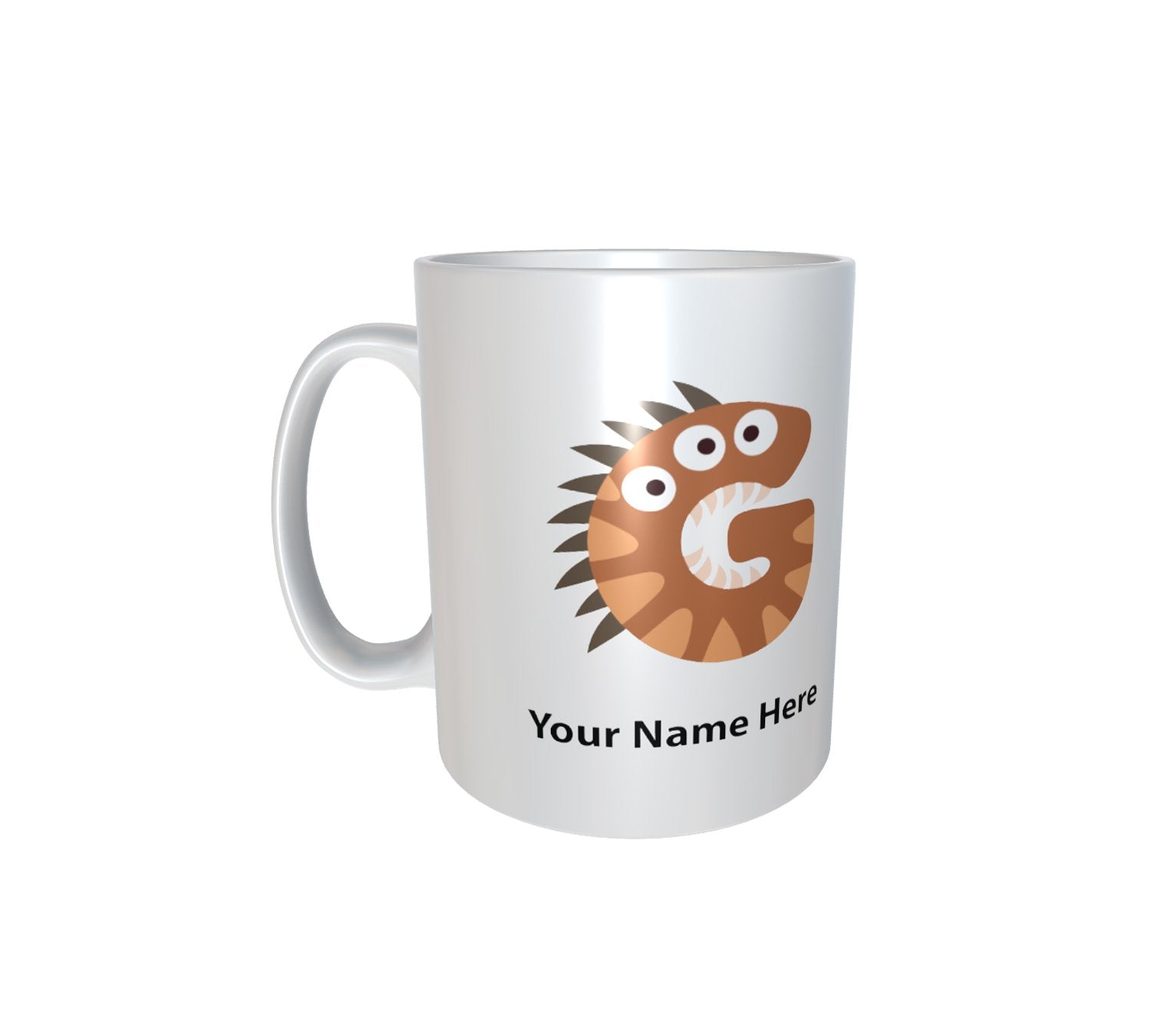 Cute Halloween Monster Alphabet White Mug