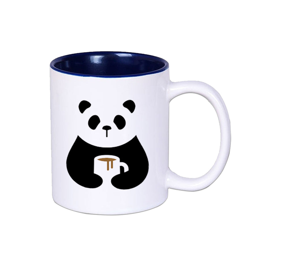 Cute Panda Inside Color Blue Mug