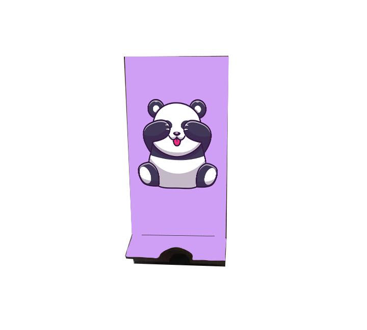 Cute Panda MDF Mobile Stand