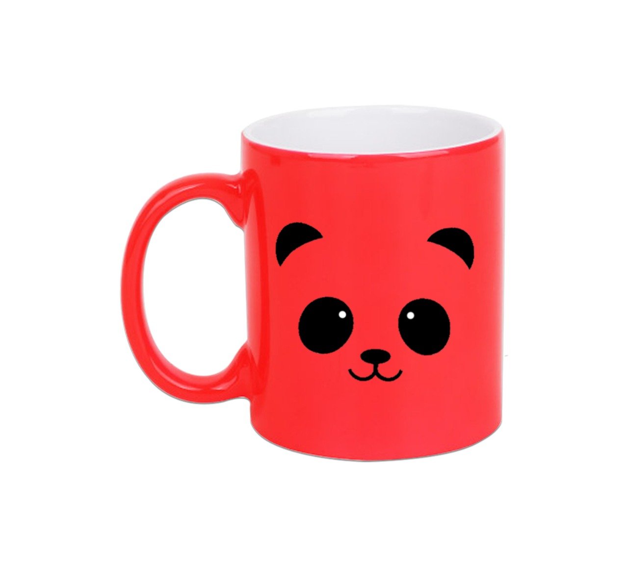 Cute Panda Neon Orange Mug