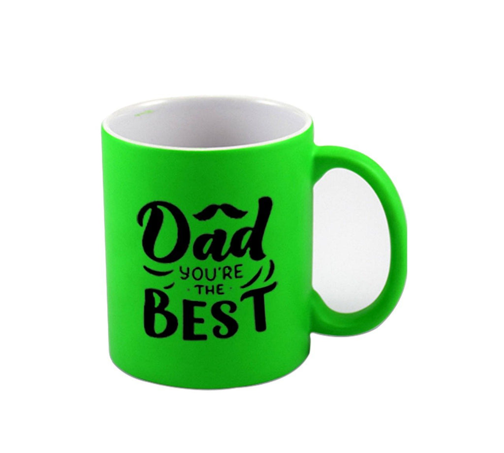 Dad You Are The Best Neon Green Mug 