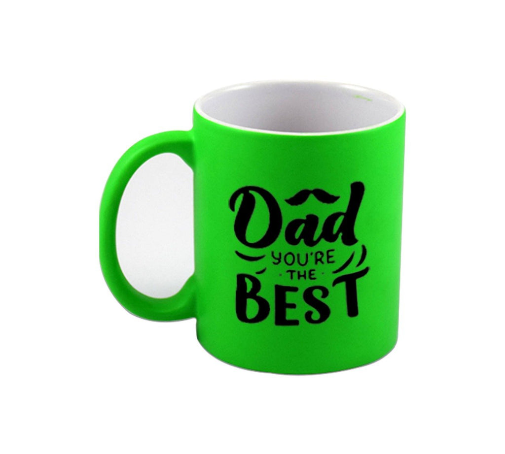 Dad You Are The Best Neon Green Mug 