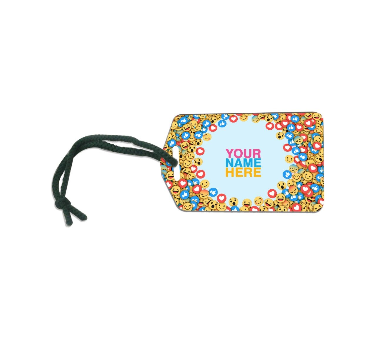 Emojis MDF Luggage Tag With String 