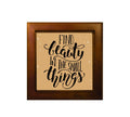 Find Beauty In The Small Things Ceramic Tile With Wooden Frame