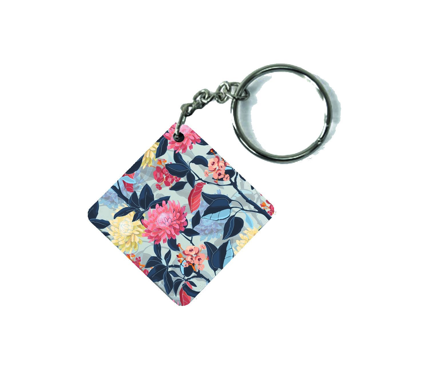 Floral MDF Keychain
