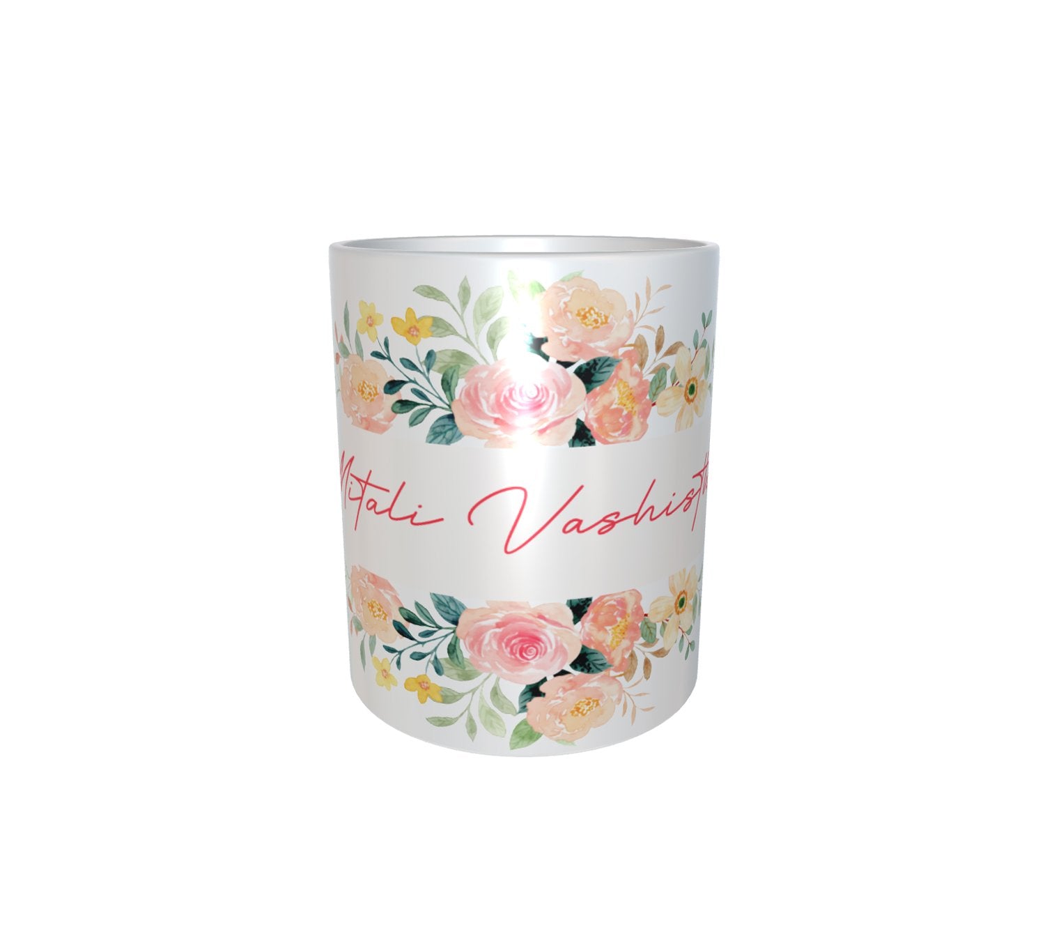 Floral Name White Mug