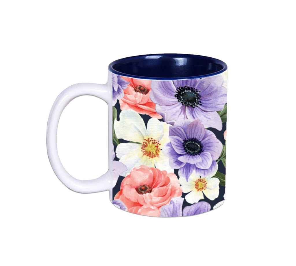 Flowers Inside Color Blue Mug