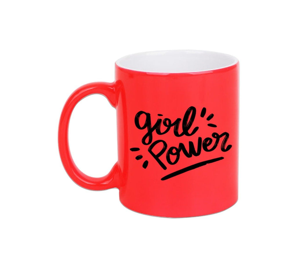 Girl Power Neon Orange Mug 