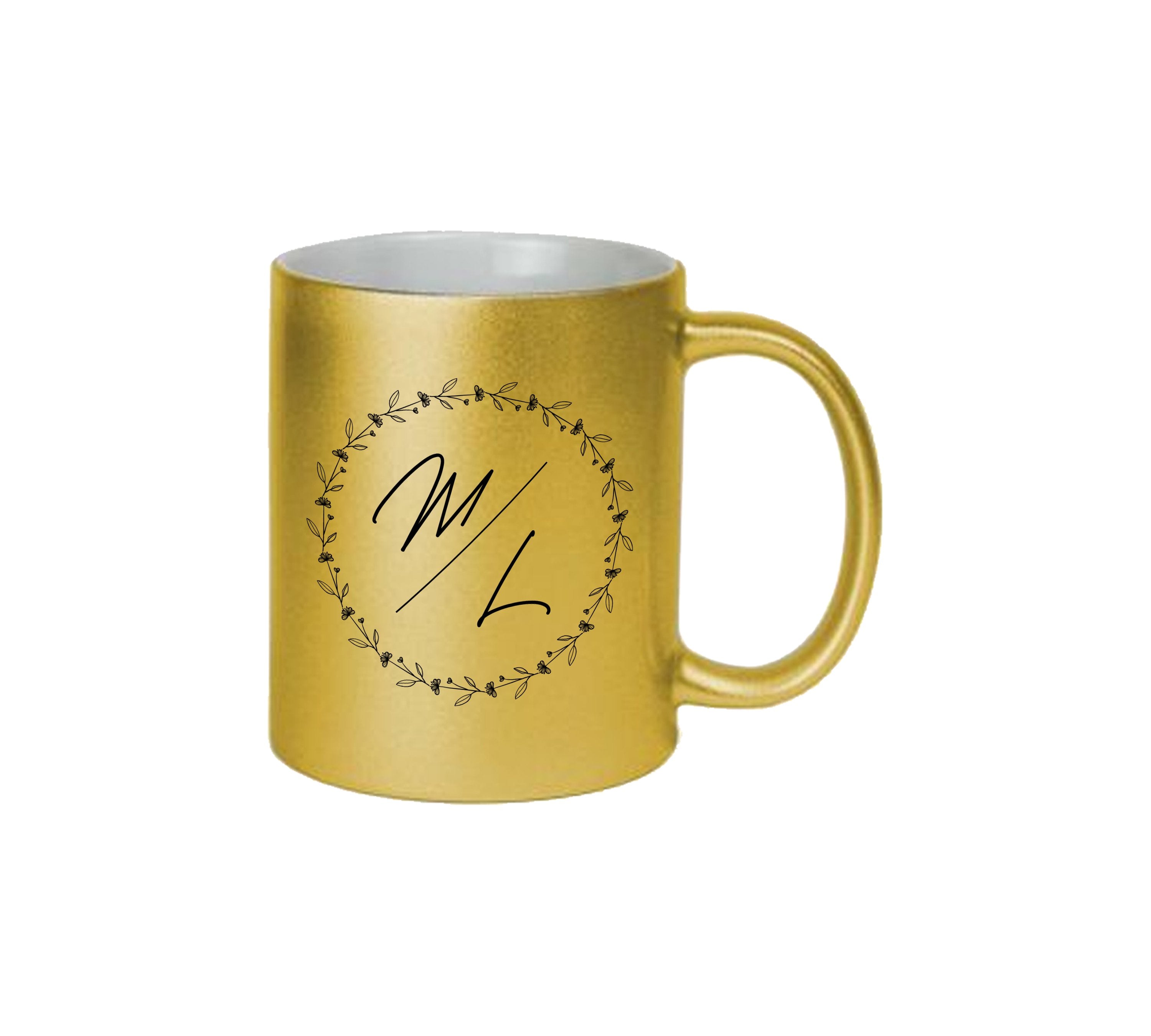 Couple name Initial Golden Mug