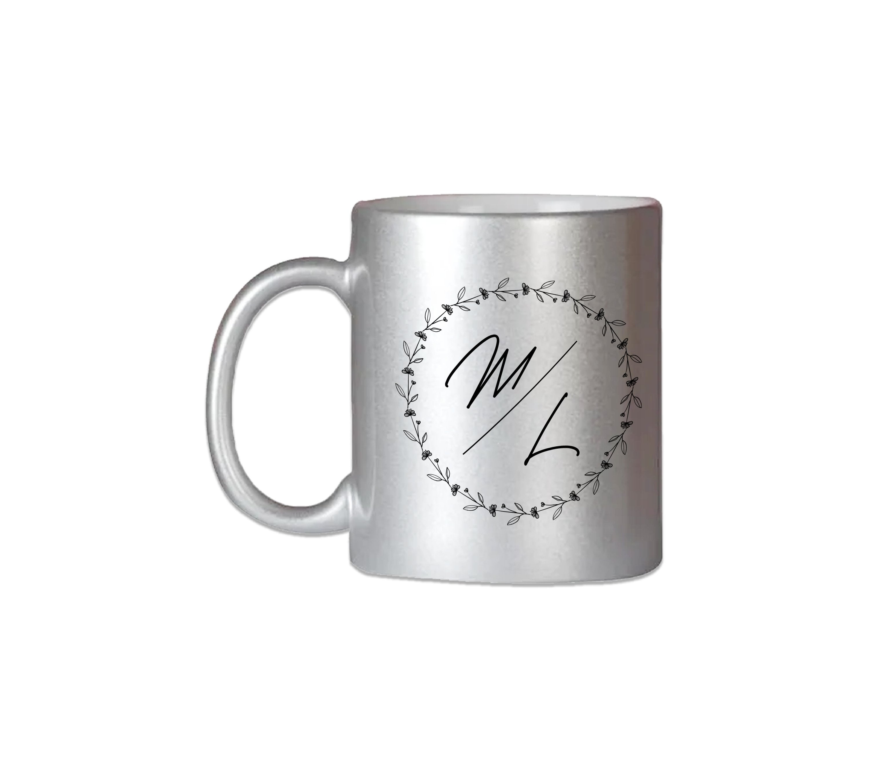 Couple name Initial Silver Mug