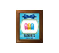 Personalised and Customised Happy Father's Day Ceramic Tile With Wooden Frame