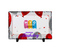 Personalised and Customised Happy Birthday Rockslate With Plastic Stand