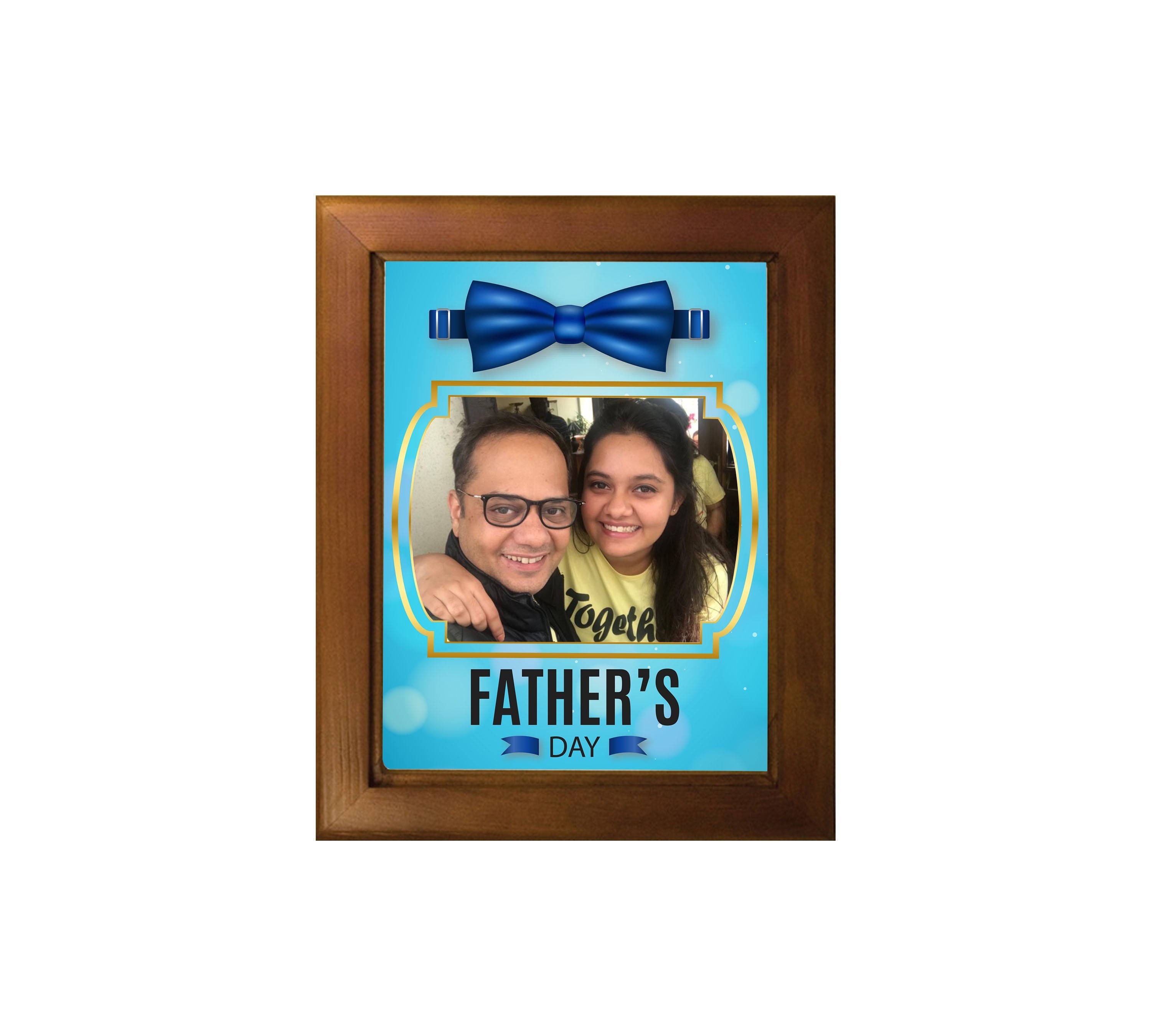 Happy Father's Day Create Your Own Ceramic Tile With Wooden Frame