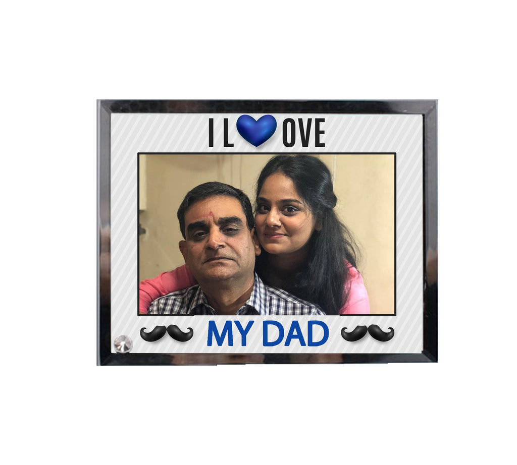 Personalised and Customised I Love My Dad Glass Frame