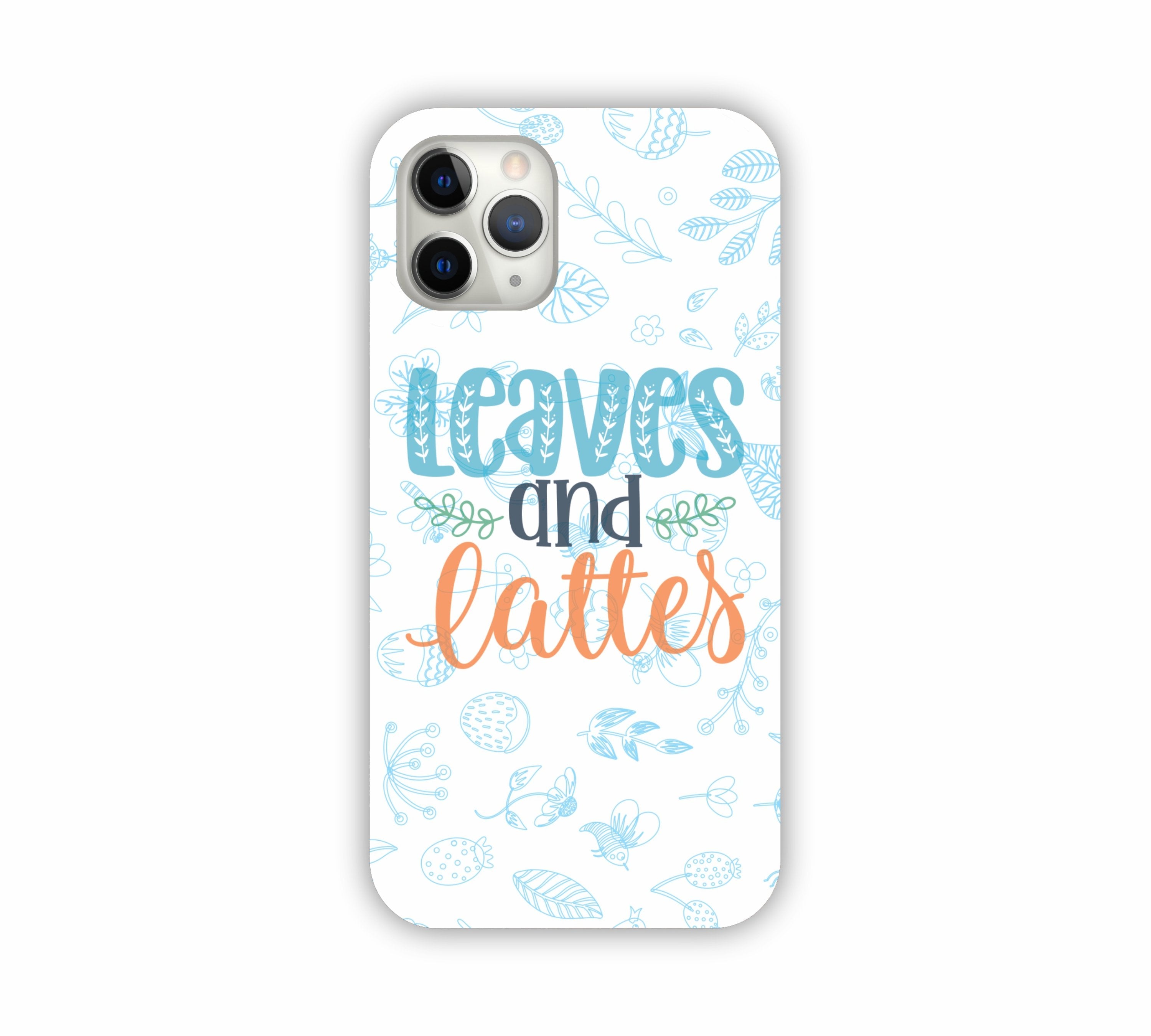 Leaves And Lattes Sky Blue Texture iPhone 11 Mobile Case