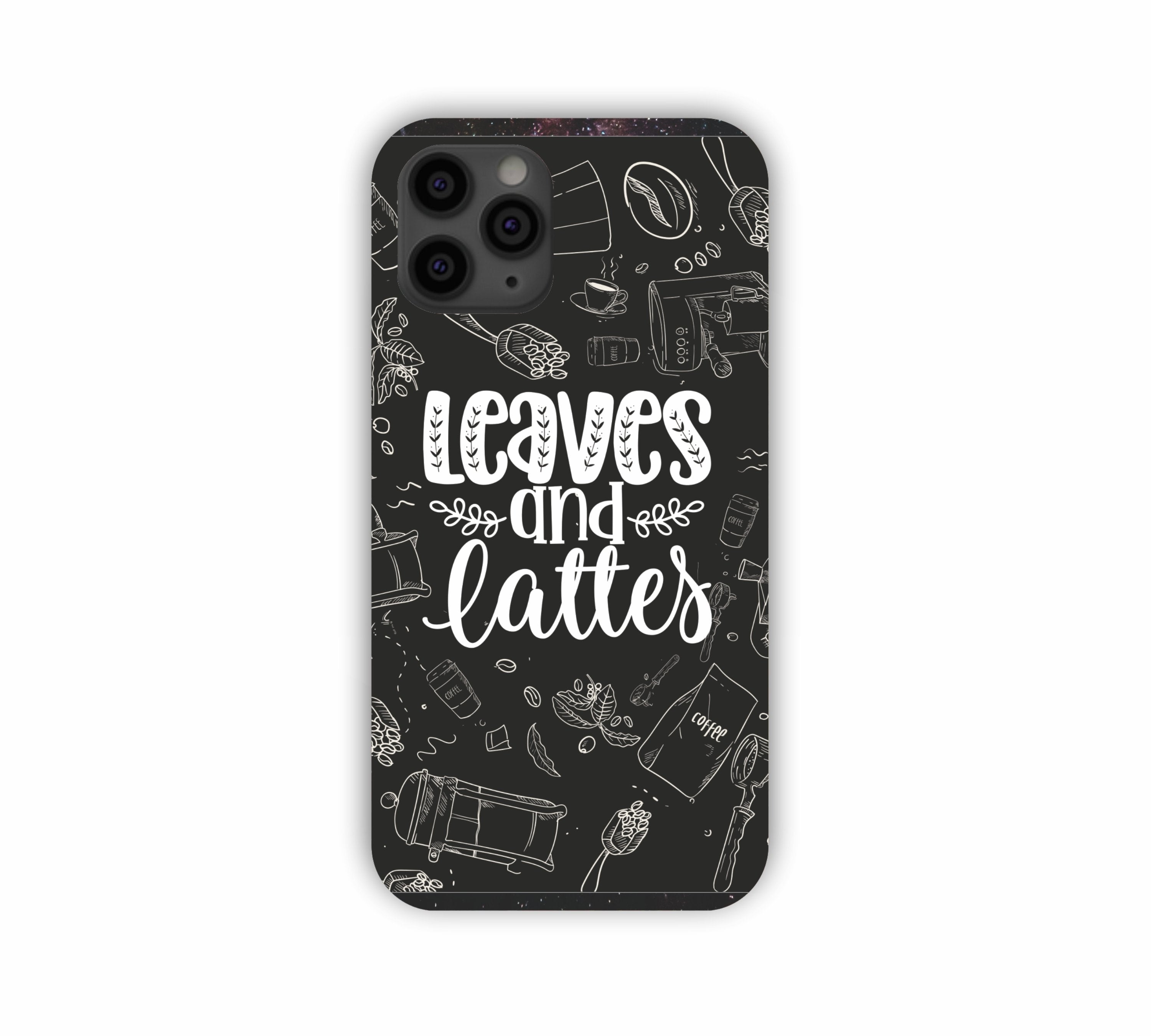 Leaves And Lattes Black Texture iPhone 11 Pro Mobile Case
