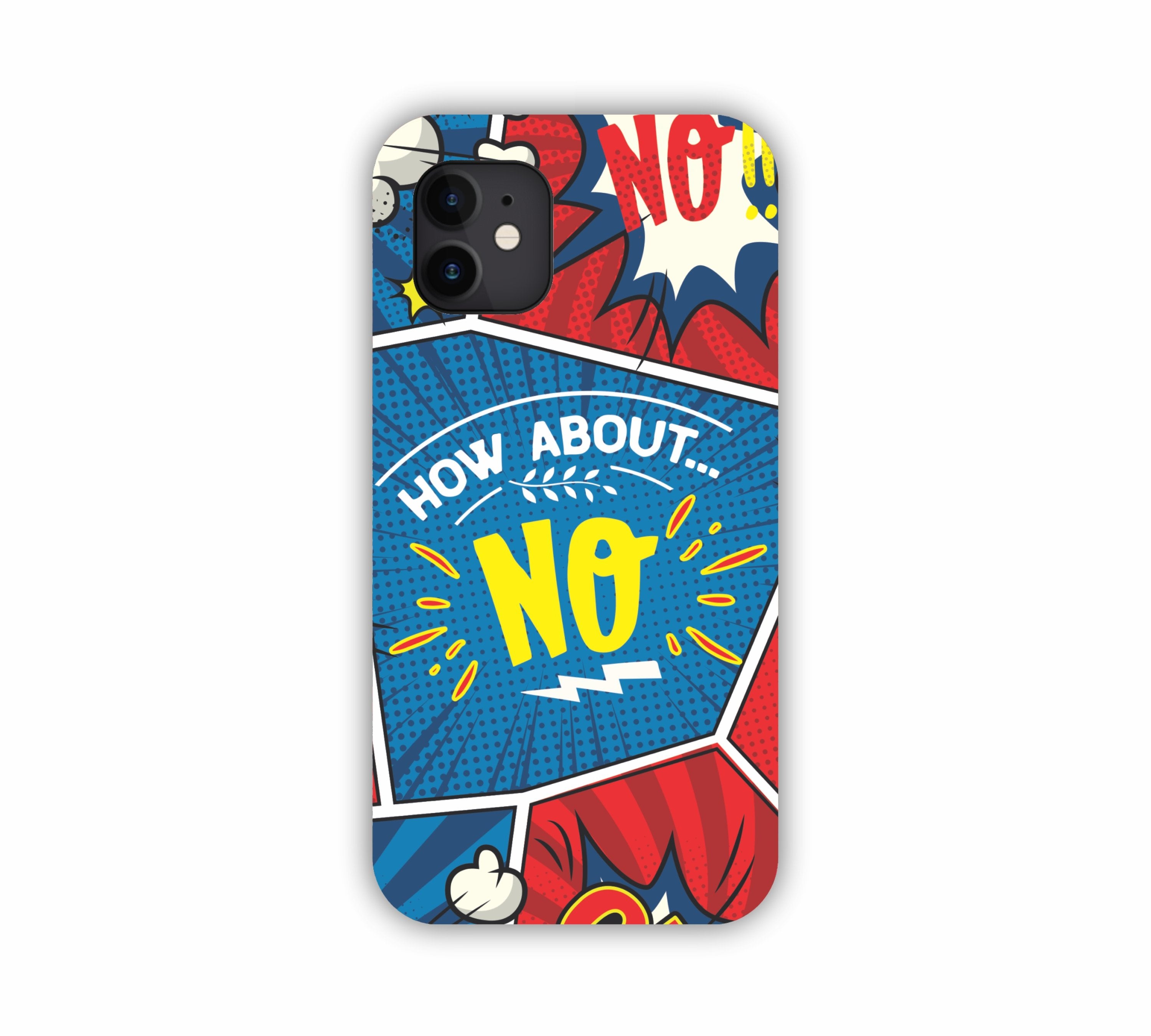 How About No Comic Design iPhone 12 Mobile Case