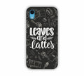Leaves And Lattes Black Texture iPhone XR  Mobile Case