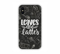 Leaves And Lattes Black Texture iPhone XS Max  Mobile Case