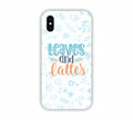 Leaves  And Lattes Sky Blue Texture iPhone X Mobile Case