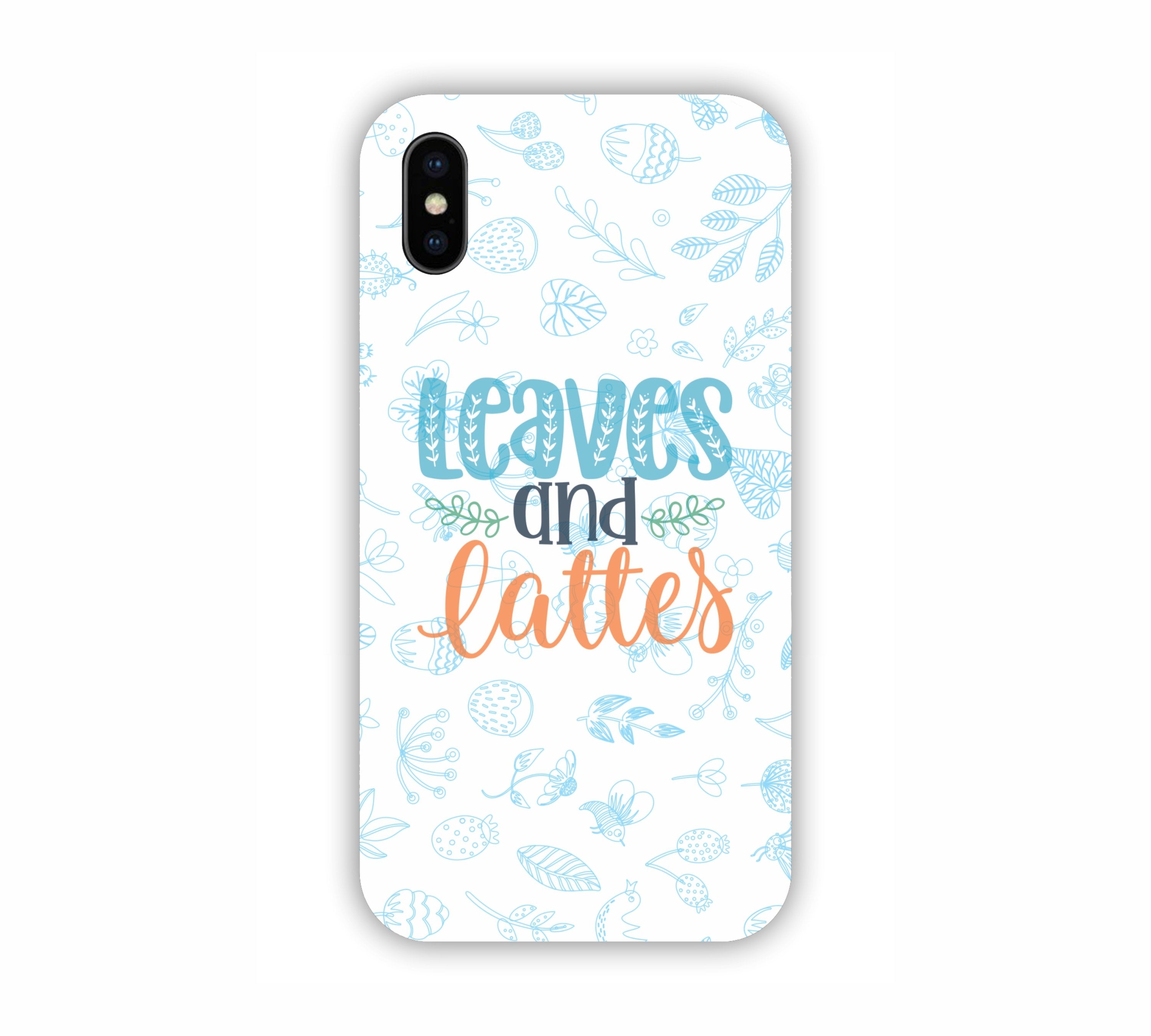 Leaves  And Lattes Sky Blue Texture iPhone X Mobile Case