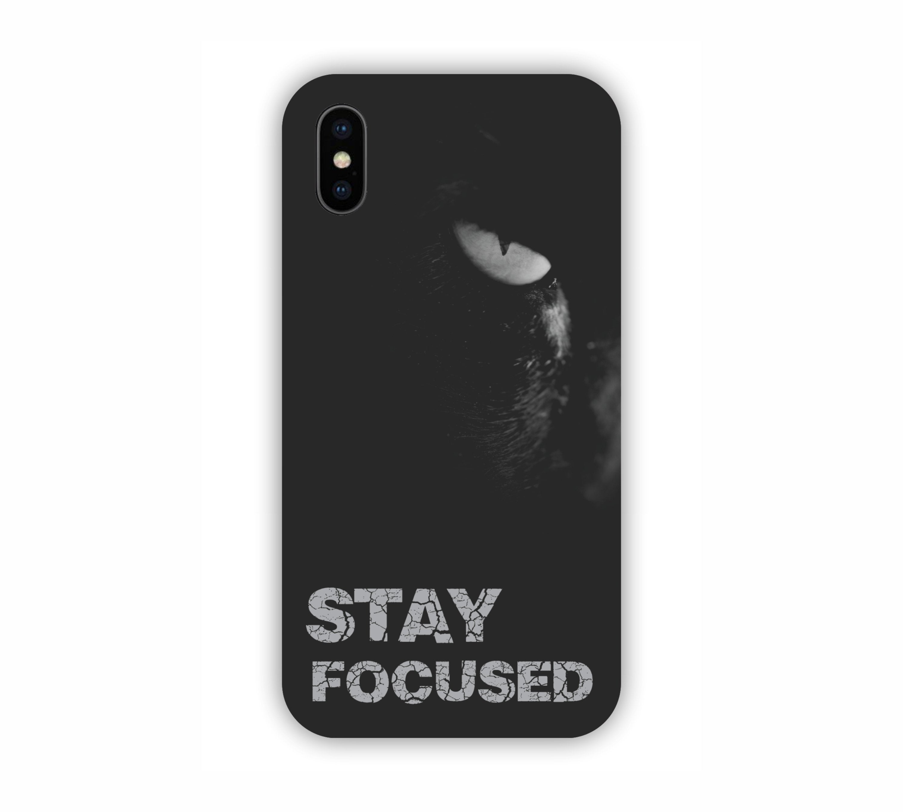 Stay Focused Dark iPhone X Mobile Case