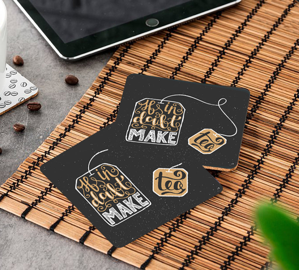 If In Doubt Make Tea MDF Coaster (Set of 2)