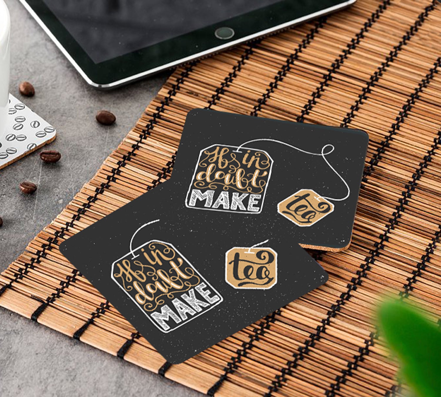 If In Doubt Make Tea MDF Coaster (Set of 2)