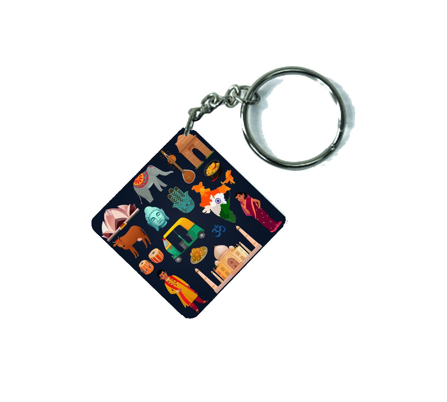 Indian Culture MDF Keychain