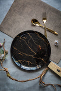 JCPL Serving Pan/Platter 11 inches, Black/Gold