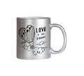 Love Is All Around Silver Color Mug