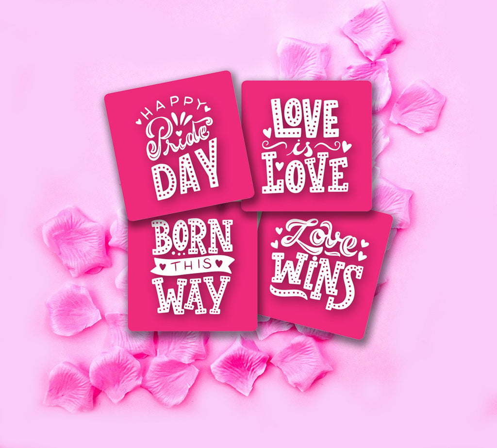Love Quotes MDF Square Coaster (Set of 4)