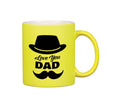 Love You Dad Neon Yellow Mug