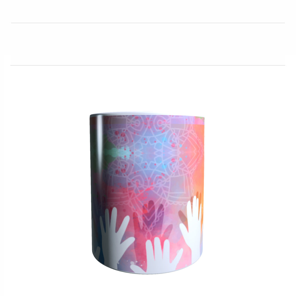 Vector Holi Hand White Mug