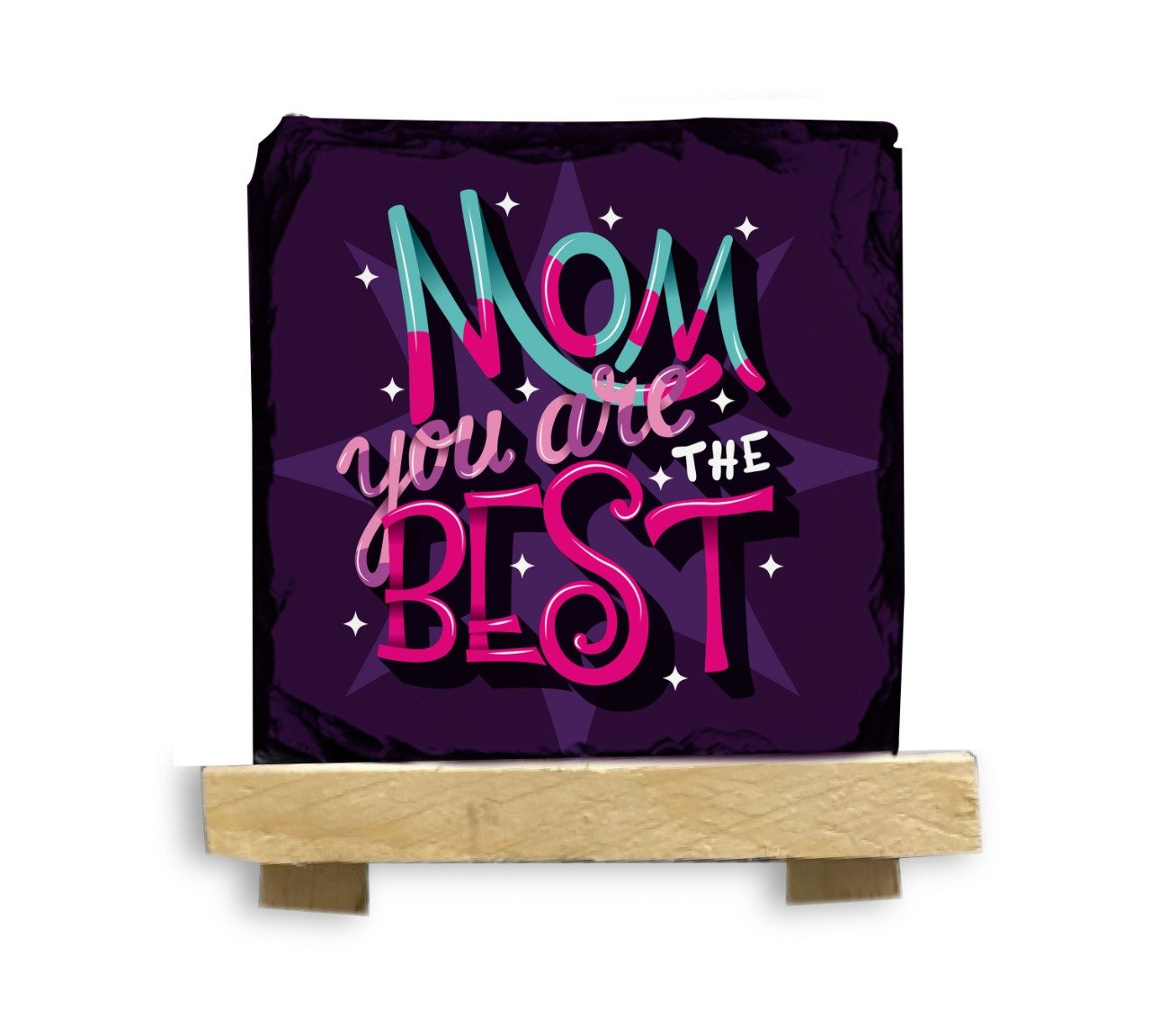 Mom You Are The Best Rock Slate With Easel Stand