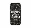 Leaves And Lattes Black Texture One Plus 6T Mobile Case
