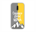 Conquer From Within Yellow Grey Texure One Plus 7 Mobile Case