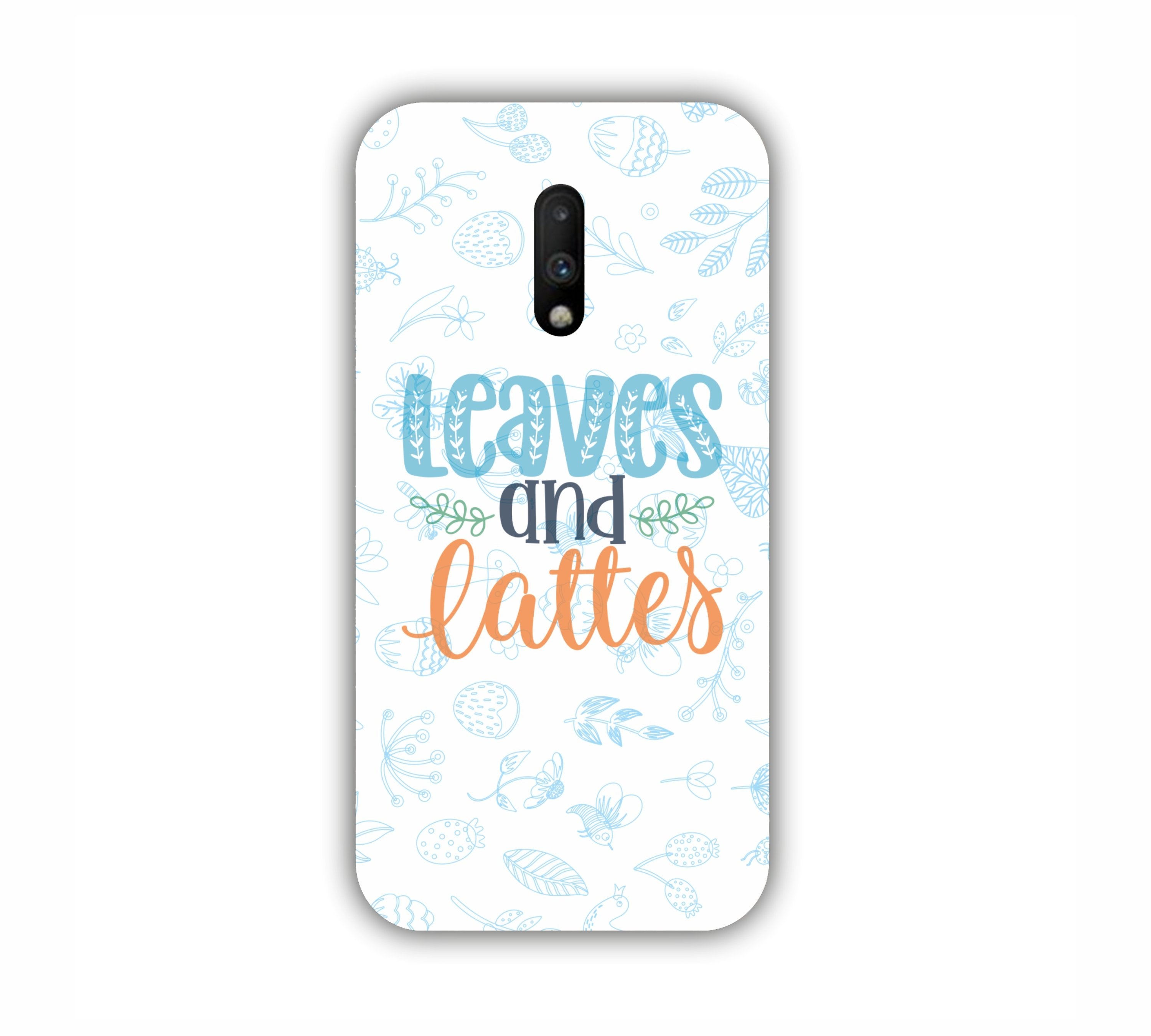 Leaves And Lattes Sky Blue Texture One Plus 7 Mobile Case