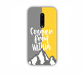 Conquer From Within Yellow Grey Texure One Plus 7 Pro Mobile Case