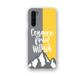 Conquer From Within Yellow Grey Texure One Plus Nord Mobile Case